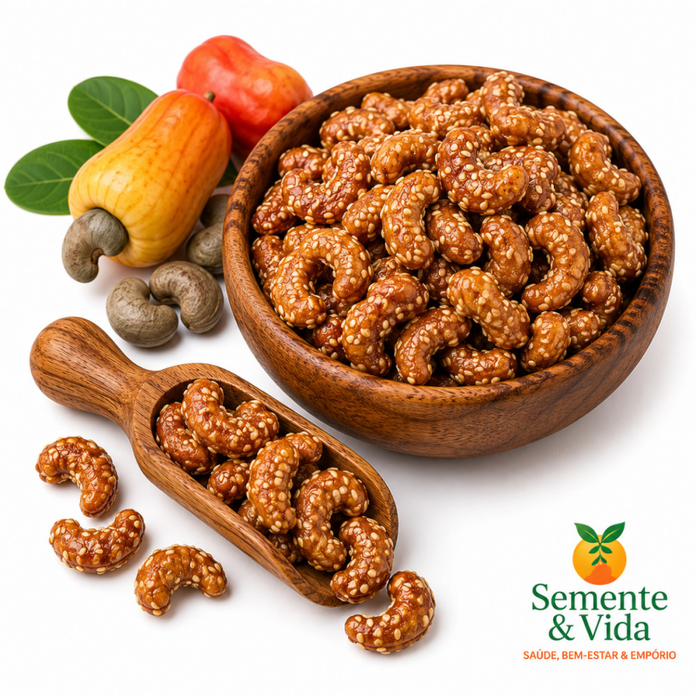 Castanha de Caju Caramelizada c/ Gergelin